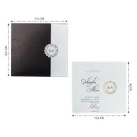 Gold Ornate Monogram Two-Tone Wedding Invitation