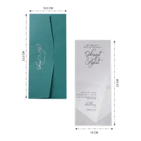 Teal Pocket Script Wedding Invitation
