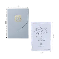 Gray Gold Ornate Frame Wedding Invitation