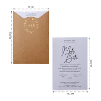 Kraft Gold Wreath Monogram Wedding Invitation