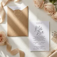 Kraft Gold Wreath Monogram Wedding Invitation