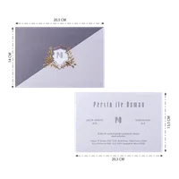 Gray Gold Shield Monogram Wedding Invitation