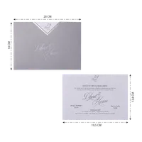 Gray Geometric Chevron Wedding Invitation