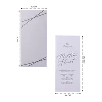 Lavender Diagonal Lines Minimalist Wedding Invitation