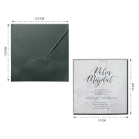 Green Marble Minimalist Border Wedding Invitation