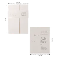 Cream Gold Confetti Pocket Wedding Invitation