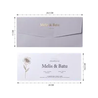 Lavender Gold Botanical Flower Wedding Invitation