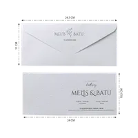 White Embossed Botanical Floral Wedding Invitation