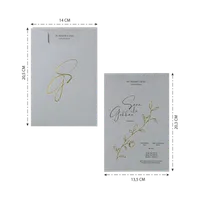 Lavender Gold Monogram Botanical Sprig Wedding Invitation