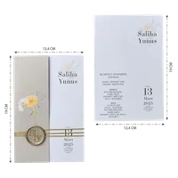 Beige Floral Sleeve Wedding Invitation