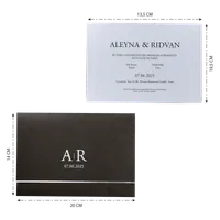 Classic Serif Wedding Invitation with White Box