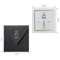 Luxury Gold Foil Frame Wedding Invitation