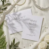 Classic Minimalist Serif Wedding Invitation