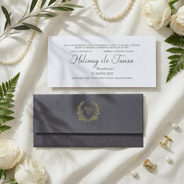 Elegant Script with Gold Wreath Box Set
