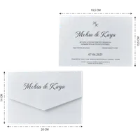 Minimalist Script Monogram Wedding Invitation