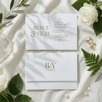 Gold Ampersand Serif Wedding Invitation