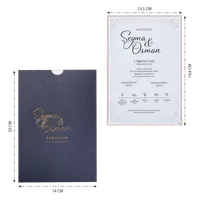 Navy Box Wedding Invitation with Timeline Icons