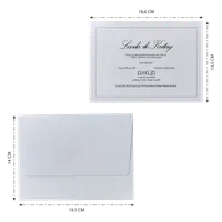 Script Wedding Invitation with Floral Embossed Envelope