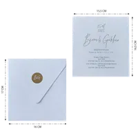 Script Calligraphy Wedding Invitation with Gold Seal