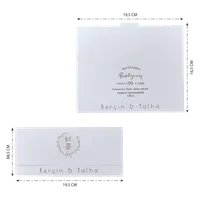 Gatefold Wedding Invitation with Laurel Wreath