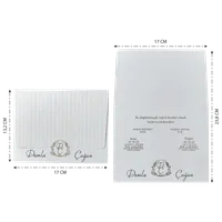 Bifold Wedding Invitation with Gold Laurel Monogram