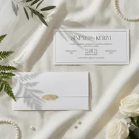 Gold Border Frame Wedding Invitation with Eye Motif