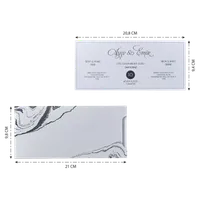 Marble Envelope Wedding Invitation with Date Badge