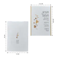 Gold Border Frame Wedding Invitation with Wildflowers