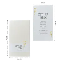 Striped Pattern Wedding Invitation with Yellow Wildflowers