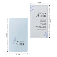 Border Frame Wedding Invitation with Lavender Sprigs