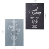 Charcoal Wedding Invitation with Vellum Overlay and Wax Seal