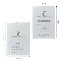 Calendar Wedding Invitation with Botanical Divider