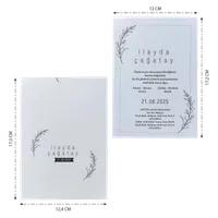 Border Frame Wedding Invitation with Botanical Sprigs