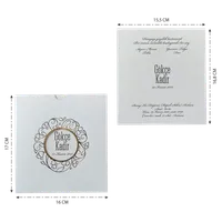 Ornate Gold Circular Wreath Wedding Invitation