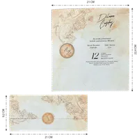 Vintage Parchment Wedding Invitation with Ornate Paisley