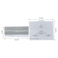 Wedding Invitation with Gray Daisy Pattern Panel