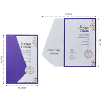 Purple Floral Corner Wedding Invitation