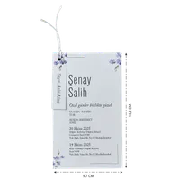 Minimal Floral Tag Wedding Invitation