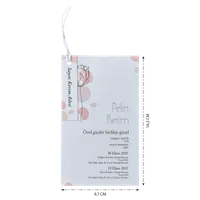 Pink Tulip Line Art Wedding Invitation