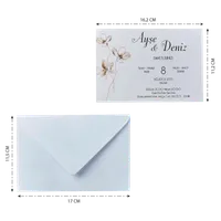 Beige Floral Elegant Wedding Invitation