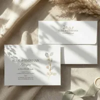 Watercolor Botanical Wedding Invitation Set