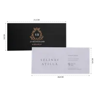 Elegant Black & White Monogram Wedding Invitation