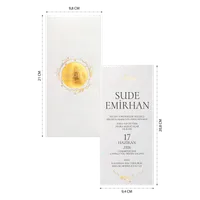 Gold Foil Botanical Vertical Wedding Invitation