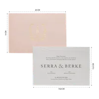 Blush Pink Gold Foil Wedding Invitation