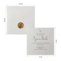 White Wax Seal Wedding Invitation