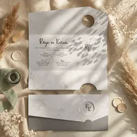 Marble Effect Wedding Invitation