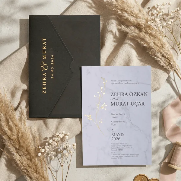 Ornate Monogram Wedding Invitation