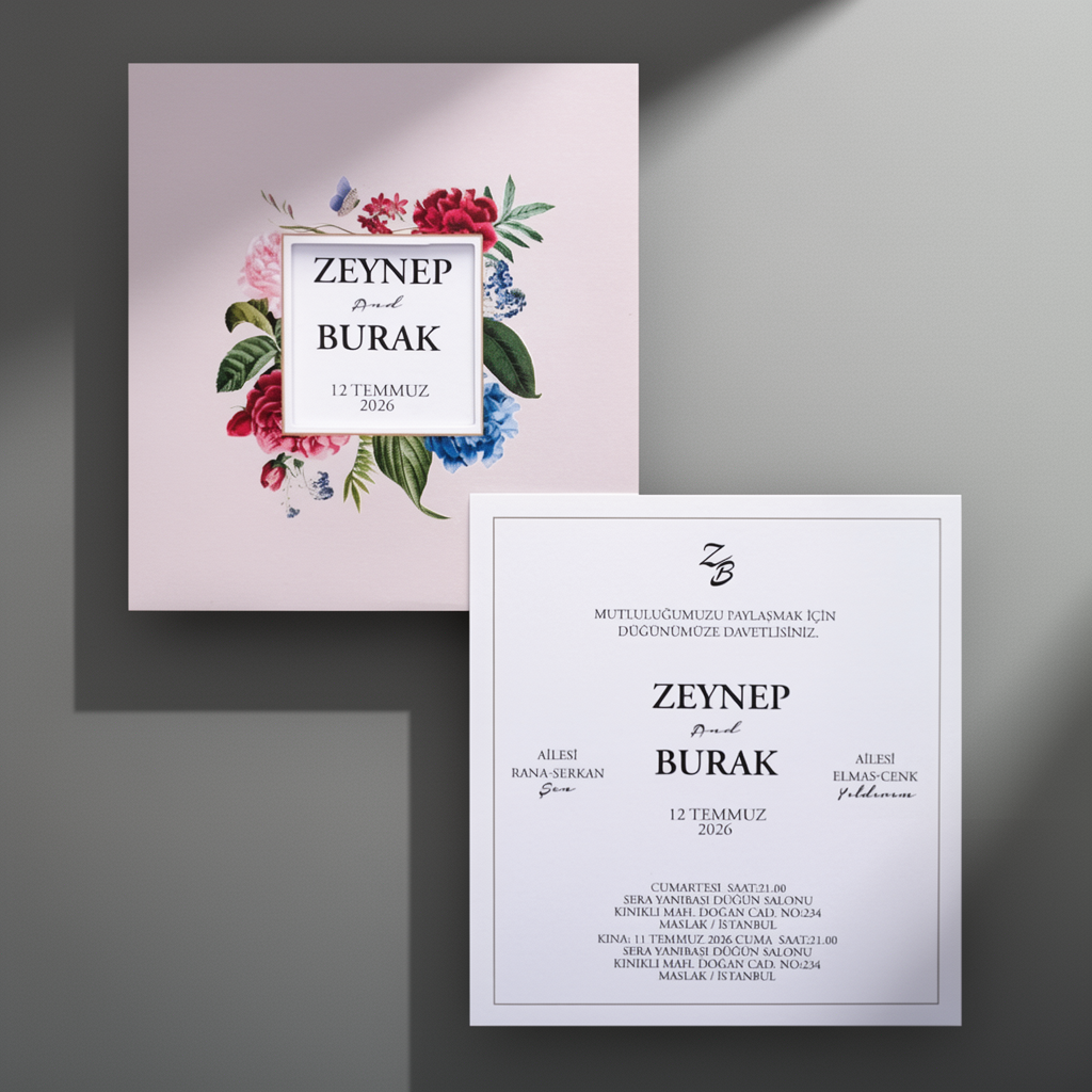 Classic White Wedding Invitation