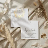 Gold Crest Classic Wedding Invitation