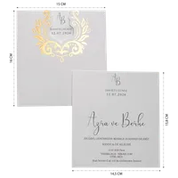 Gold Crest Classic Wedding Invitation